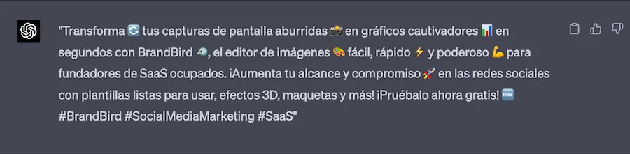 ChatGPT – Añade emojis y hashtags a tus tweets para aumentar su impacto